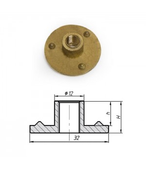 Т-гайка сквозная латунь 10 мм