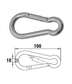 Гак-карабин 10х100мм