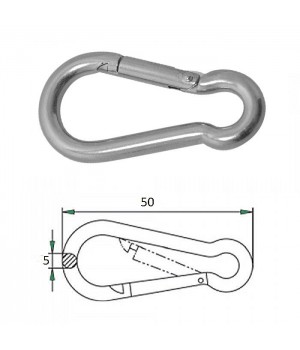 Гак-карабин 5х50мм
