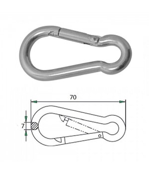 Гак-карабин 7х70мм