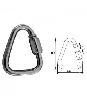 Гак-карабин треугольный 10 мм AISI 316