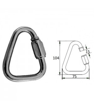 Гак-карабин треугольный 12 мм AISI 316