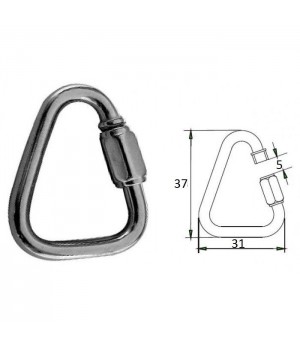 Гак-карабин треугольный 3.5 мм AISI 316