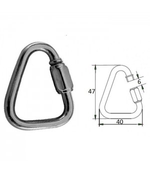 Гак-карабин треугольный 5 мм AISI 316