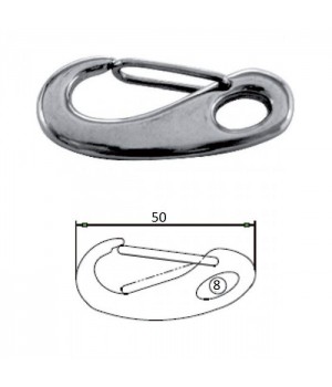 Карабин 50мм, нерж.сталь