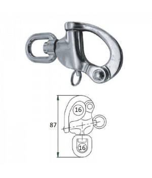 Карабин вертлюжный 16мм