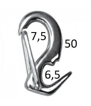 Карабин-крюк пружинный 50мм