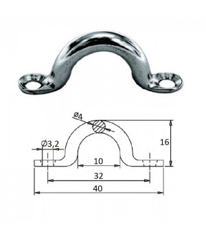 Обушок 4х40мм сталь