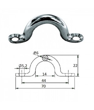 Обушок 6х57мм сталь