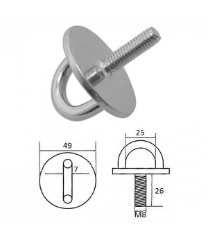 Планка с проушиной 8x32мм крепление винт M10