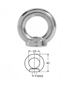 Рым-гайка M10х10мм DIN582