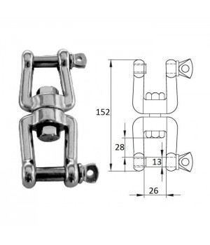 Вертлюг скоба-скоба 13мм