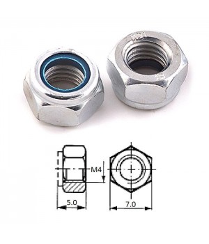Гайка самоконтрящаяся M 4 нерж.A2