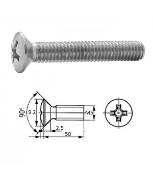 п/пот.гол M5X50 нерж.A2