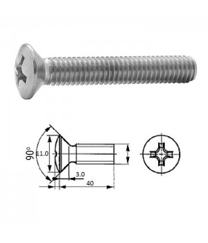 п/пот.гол M6X40 нерж.A2