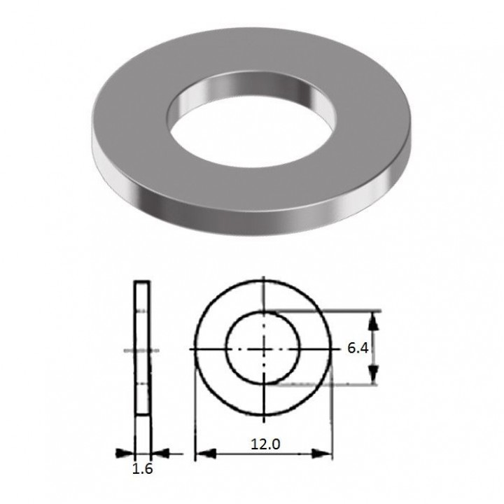 Шайба M 6 нерж.A2