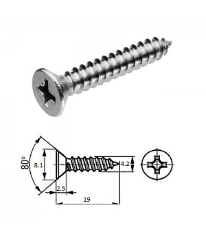 Шуруп пот.гол M4.2X 19 нерж.A2