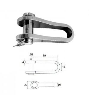 Скоба такелажная 13 мм AISI 316