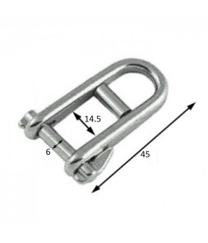 Скоба такелажная с пальцем 6 мм AISI 316