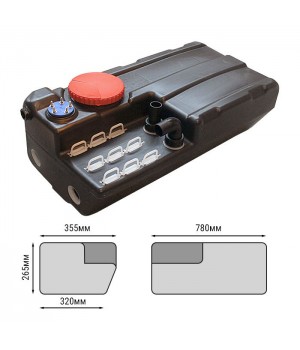 Бак для 'черных вод' горизонтальный 60 литров