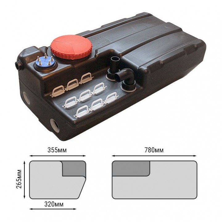 Бак для 'черных вод' горизонтальный 60 литров