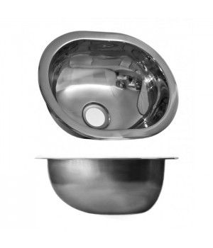 Раковина овальная из нерж. стали 127х305мм