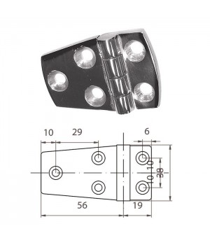 Петля асимметричная 1-1/2'х3'