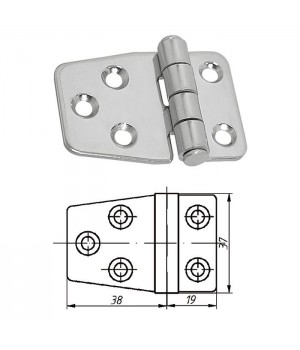 Петля неразъемная 57х37х2 мм