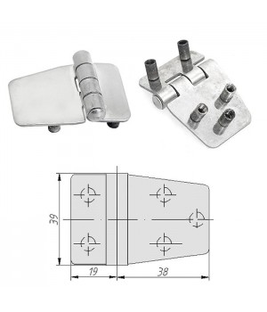 Петля неразъемная 57х39х2 мм М5х1