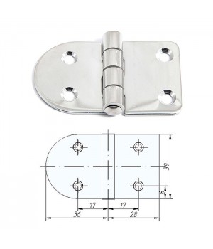 Петля неразъемная 67х39х2 мм