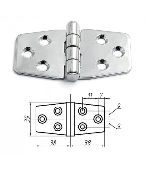 Петля неразъемная 76х39х2 мм