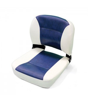 Сиденье мягкое раскладное 400х420 мм, бело-синее
