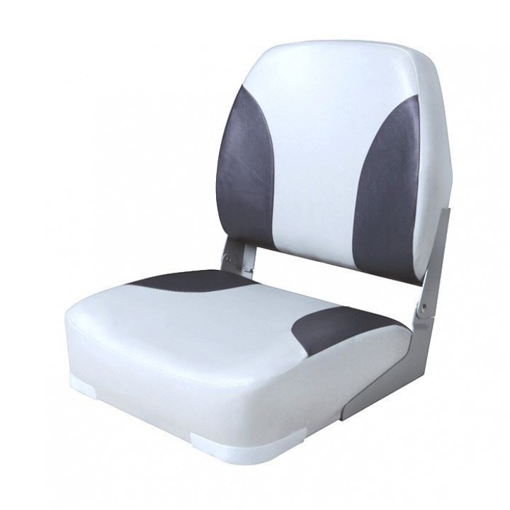 Сиденье мягкое складное Classic Low Back Seat, серо-чёрное