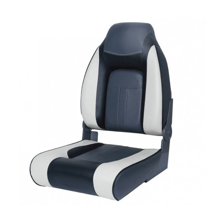 Сиденье мягкое складное Premium Designer High Back Seat, серо-чёрное