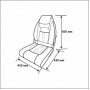 Сиденье мягкое складное Premium Designer High Back Seat, серо-чёрное