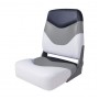 Сиденье мягкое складное Premium High Back Boat Seat, бело-серое