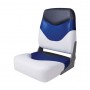 Сиденье мягкое складное Premium High Back Boat Seat, бело-синее
