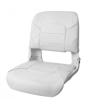 Сиденье пластмассовое складное с подложкой All Weather High Back Seat, белое