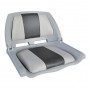 Сиденье пластмассовое складное с подложкой Molded Fold-Down Boat Seat,серо-чёрное