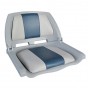 Сиденье пластмассовое складное с подложкой Molded Fold-Down Boat Seat,серо-голубое