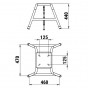 Стойка для сидения 440 мм нерж.