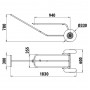 Тележка подкильная для надувных лодок большая нерж.сталь