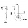 Комплект колес транцевых откидных с защелкой для НЛ 260 мм