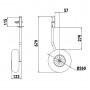 Комплект колес транцевых откидных с защелкой для НЛ типа 'Ротан' 260 мм