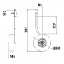 Комплект колес транцевых откидных с защелкой для НЛ типа 'Ротан' усиленных 330 мм