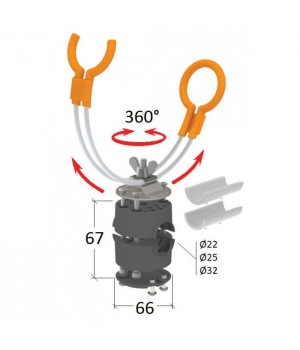 Держатель удилища на леер