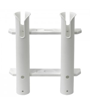 Держатель спиннинга двойной белый пластмассовый