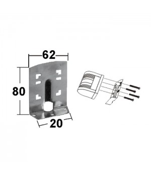 Кронштейн 80х62х20 мм крепления огней (для 006113)