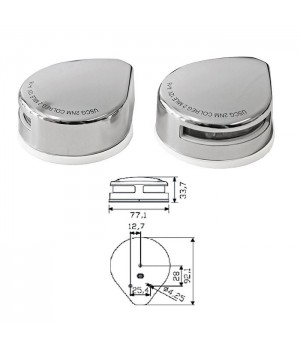 Огни бортовые светодиодные 34х77х92 мм, хромированный корпус