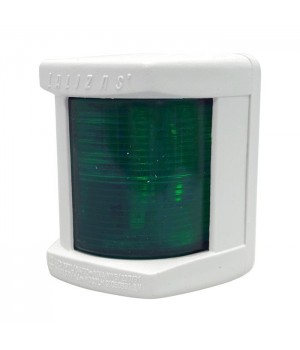 Огонь бортовой зеленый серии 'Classic 12', белый корпус